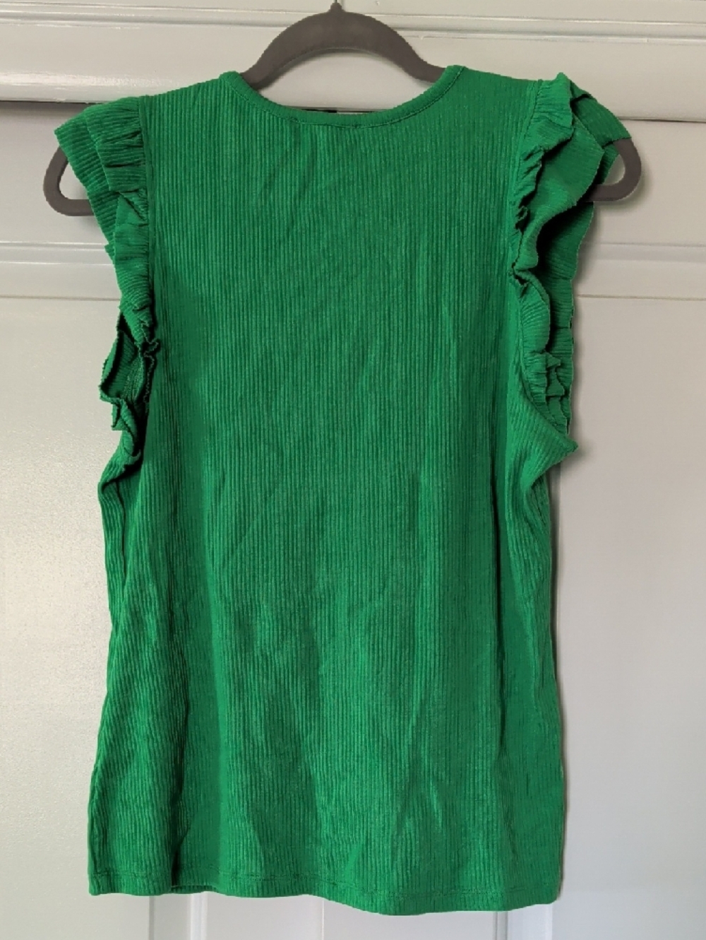 Philosophy Emerald Ribbed Ruffle-Sleeve Tank - Picture 5 of 5